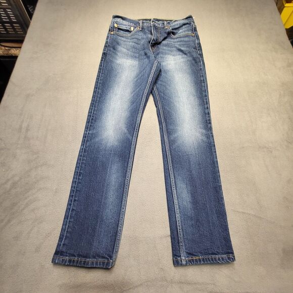 Levi's 511 Jeans Mens 29x29 Blue Slim Straight Leg Stretch Distressed Denim - Picture 1 of 9